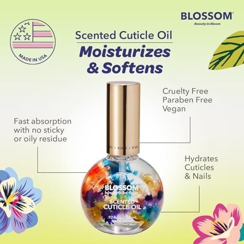 Blossom Cuticle Oil for Nails, Infused with Real Flowers, Kiwi, 0.92 fl. oz - Image 6