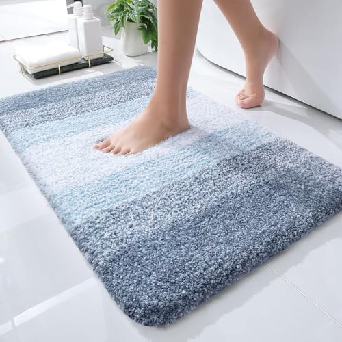 OLANLY Small Bathroom Rugs 24x16, Extra Soft Absorbent Microfiber Bath Rugs by OLANLY