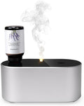 Lecdura Waterless Diffuser for Essential Oil, Battery Operated Scent Air Aromatherapy Diffuser, Mini Aroma Diffusers with 3 Intermittent Mist Modes, Cycle Start for Home Office Bedroom - Silver