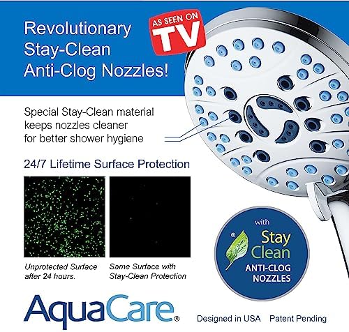 AquaCare 8-mode High Pressure Handheld Shower Head with 2-mode Power Wash - Image 3