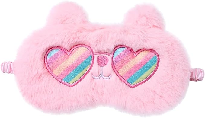 PERFECTSIGHT Sleep Eye Masks, Cute Sleep Eye Cover Lightweight Adjustable Eyeshade Mask Cover for Women Men Sleep Travel Nap, Sunglasses Bunny