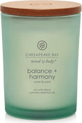 Chesapeake Bay Balance + Harmony Scented Candle Water Lily Pear Fragrance 50 Hours Burn Time Warm & Decorative Soy Wax Blend