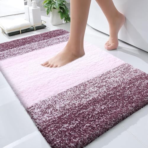 OLANLY Small Bathroom Rugs 35x16, Extra Soft Absorbent Microfiber Bath Rugs by OLANLY