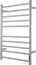 Heated Towel Racks for Bathroom, Wall Mounted Electric Towel Warmer Racks with Timer & Temperature Control, 10 Bar Stainless Steel Towel Heater for Bathroom, Brushed Silver, Plug-in