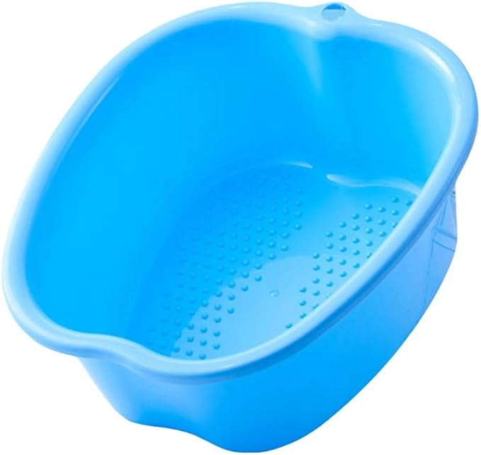 Ytterbium Foot Soaking Bath Basin, Large Massage Foot Soaking Tub, Plastic Home Spa Pedicure Bucket, Relaxation & Stress Relief, Suitable for Women & Men (Blue)