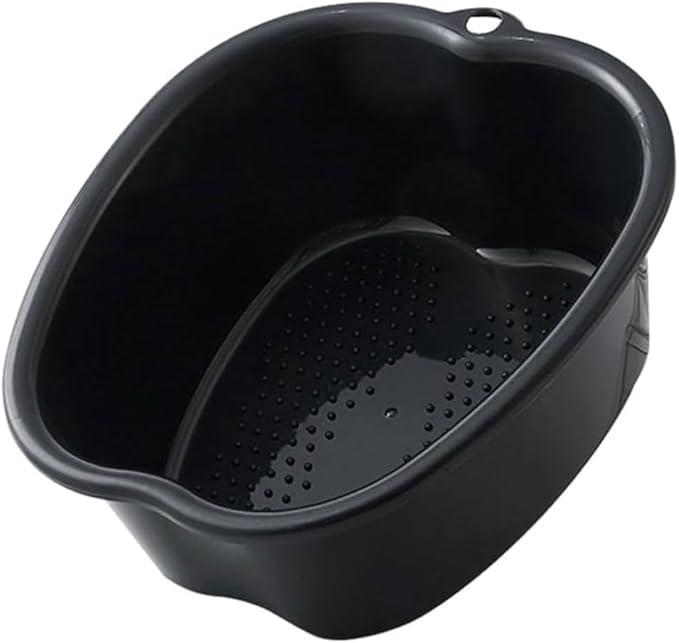 Foot Soaking Tub Sturdy Soaking Feet Bucket Large Size Foot Basin Thickened Massager Tub with Raised Massage Nodes Exfoliation Callus Pedicure Foots Spa Bath Bucket (Black)