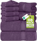 Utopia Towels 8 Piece Majestic Plush Luxury Towel Set, Cotton, Plum by UTOPIATOWELS