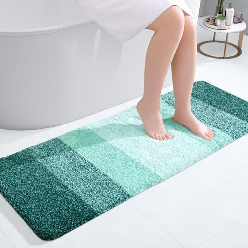OLANLY Bathroom Runner Rug 47x17, Extra Soft Absorbent Microfiber Bath Rugs by OLANLY