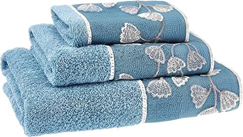 Zahari Home Capri Modern Bathroom Towel Set - 3 Piece Set, Bath Towel, Hand Towel and Wash Towel - Classic Luxury Contemporary Decor - Beautiful Bath Ensemble - Unique Royal Blue by ZahariHome