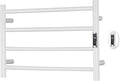 Heated Towel Racks for Bathroom, Wall Mounted Electric Towel Warmer Racks with Timer & Temperature Control, 4 Bar Stainless Steel Towel Heater for Bathroom,Plug-in,White