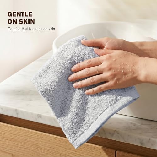 Utopia Towels 24 Pack Washcloths, 12x12 in, 100% Cotton, Silver - Image 2