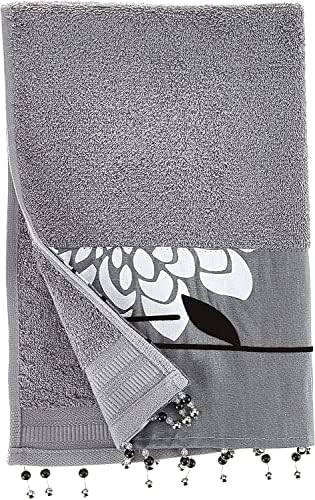 Zahari Home Erica Bathroom Towel Set - 3 Piece Modern Decor Grey Towel Set - Image 2