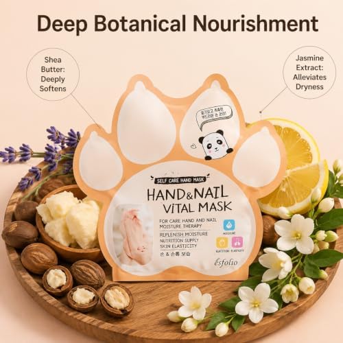 Esfolio Hand & Nail Vital Mask 3 Pairs Moisturizing Hand Care Gloves Nourishing Skin Comfort Support Softening Conditioning Care Korean Skincare Inspired Hand Treatment Mask - Image 2