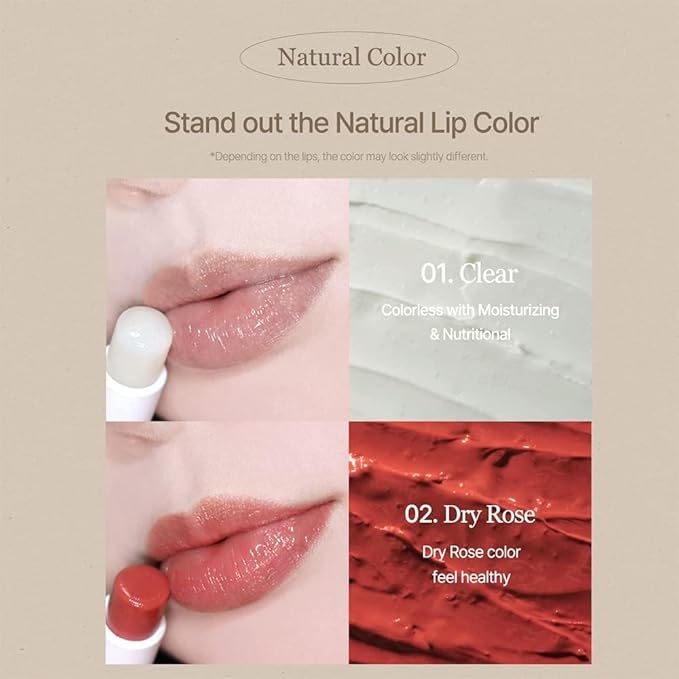 mixsoon Vegan Melting Lip Balm (Dry rose) -Shea Butter Moisturizing and Softening Chapped Lips Care, Vegan Formula with Shea Butter 4.1g / 0.13 fl. oz. Korean Glass Skin Care