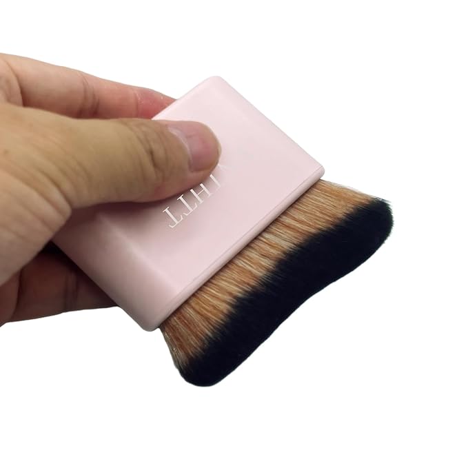 Self Tanner Brush for Face & Body - Kabuki Applicator for Self Tanning,Fake Tan,Sunscreen, Makeup - Bronzer & Blending Brush for Spray Tan & Body Foundation