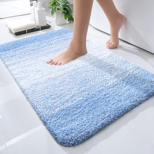 OLANLY Small Bathroom Rugs 24x16, Extra Soft Absorbent Microfiber Bath Rugs by OLANLY