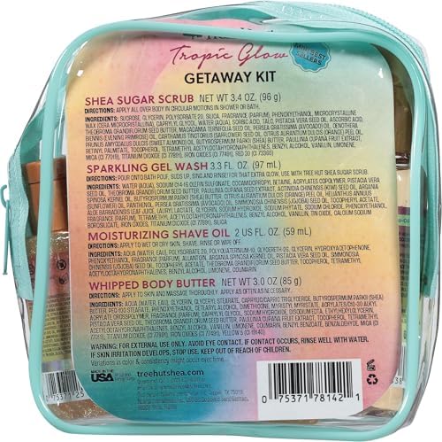Tree Hut Mini Tropic Glow Everything Shower Gift Set, Exfoliating Sugar Scrub, Foaming Gel Wash & Whipped Body Butter, Hydrating Self-Care Kit for Soft, Glowing Skin (Pack of 2) - Image 2