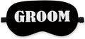 Groom Silk Eye Mask for Sleeping, Groom Black Eye Mask,Bachelorette Gifts Blindfold Adjustable Strap Night Sleep Mask for Bride Groom, Engagement Wedding Gifts Sleeping Mask Eye Cover