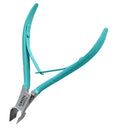Professional Cuticle Trimmer Nail Cuticle Cutter Stainless Steel Cuticle Nippers with Sharp Blades of Cuticle Remover Clippers Manicure Tools Double Spring for Nail Care Pedicure Nail Tools (Cyan)