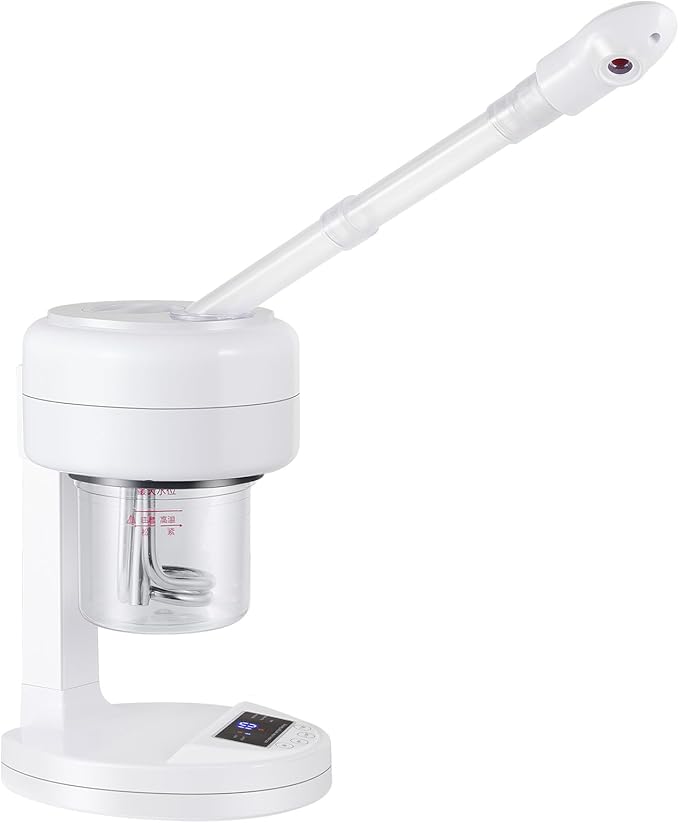 Facial Steamer Nano Ionic Face Steamer with Extendable Arm, Portable Facial Steamer, Rotating Nozzle Esthetician Vapor Face Steamer