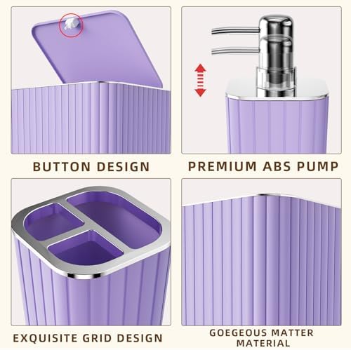 XLHOMO Bathroom Accessory Set - Bathroom Sets with Shower Curtain and Rugs - Image 7