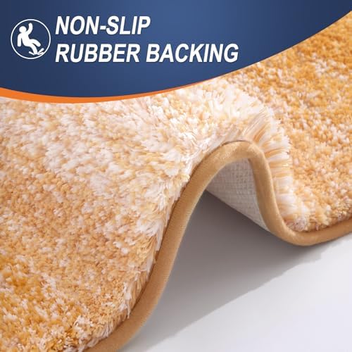 OLANLY Luxury Toilet Rugs U-Shaped 24x20, Soft Absorbent Microfiber Mat - Image 5