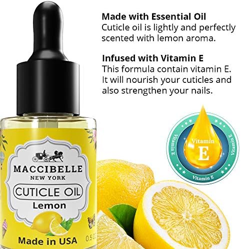 Cuticle Oil Heals Dry Cracked Cuticles 0.5 oz 2 Bottles (Lemon) - Image 3