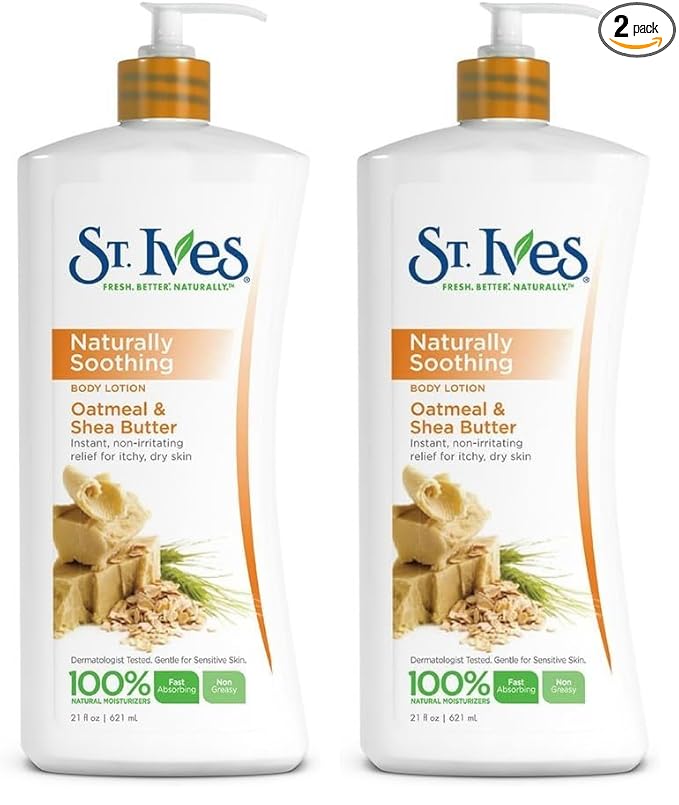 St. Ives Nourish & Soothe, Oatmeal & Shea Butter Body Lotion 21 Fl Oz (Pack of 2)