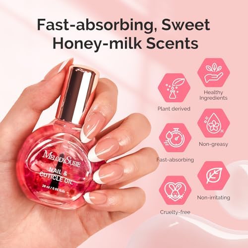 MelodySusie 28ml Rose Cuticle Oil for Nails,Infused with Real Flowers - Image 6