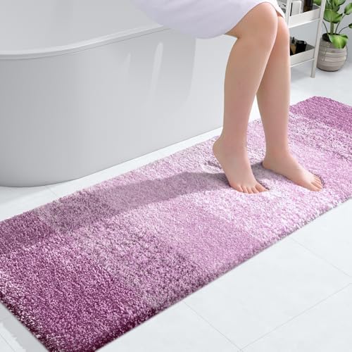OLANLY Bathroom Runner Rug 59x20, Extra Soft Absorbent Microfiber Bath Rugs by OLANLY