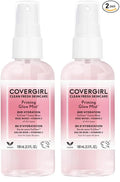 COVERGIRL Clean Fresh Skincare Priming Glow Facial Mist with Rose Water and Vitamin C, 3.3 Fl Oz (Pack of 2)