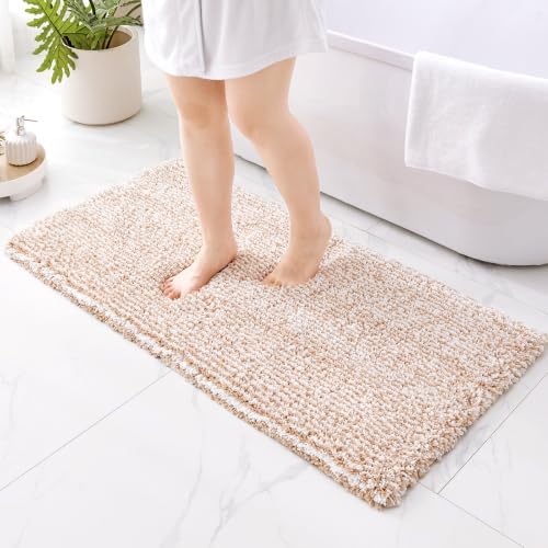 ILANGO Bathroom Rugs 48" × 24", Extra Soft Absorbent Microfiber Bath Rugs by ILANGO
