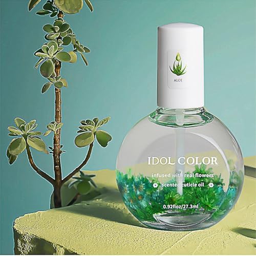 Flowery Scented Cuticle Oil, Infused with Real Flowers, Cuticle Revitalize Oil, Cuticle Remover - Cuticle Softener (0.92 fl.oz, ALOE) - Image 2