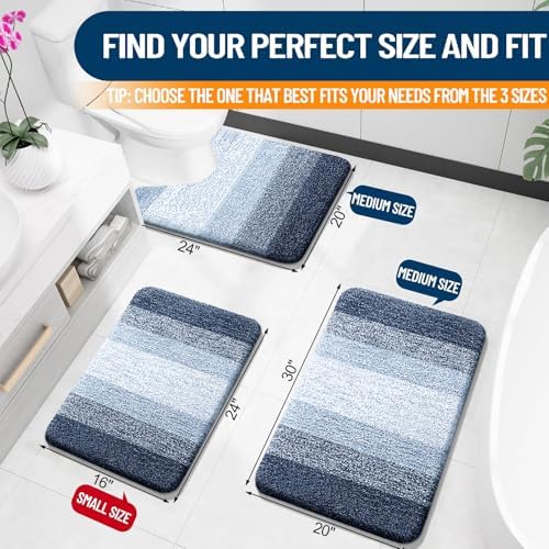 OLANLY Bathroom Rugs Mat 34x21, Extra Soft Absorbent Microfiber Bath Rugs - Image 2