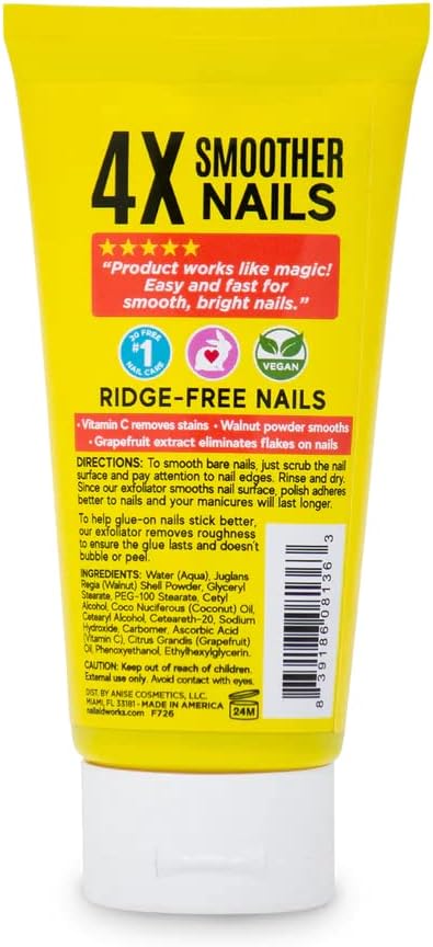 Nail-Aid - Vitamin C + Pink Grapefruit Extract - 3-In-1 Nail + Cuticle Buffing Exfoliator - Image 2