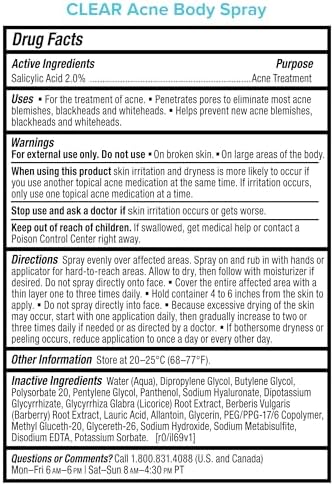Paula's Choice CLEAR Salicylic Acid Exfoliating Body Acne Spray, 4 Fl Oz - Image 5
