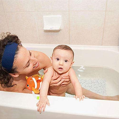 Pebble Shower Mat for Bathtub Non Slip Mat 35"X16" with Suction Cups,Clear - Image 6