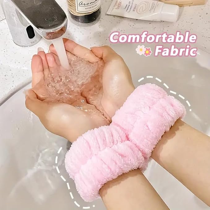 16pcs Skincare Headband Set, Headband Set for Face Washing Spa and Makeup, Including 1 Hairband, Wristband, 3 Hair Claw Clips and 10 Hair Ties, with Box, Gift for Women and Girls, Pink