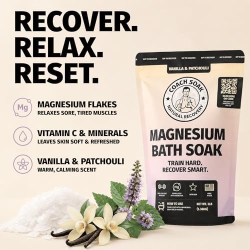 Coach Soak Magnesium Bath Soak - 3 lb, Vanilla & Patchouli Bath Salts - Image 7