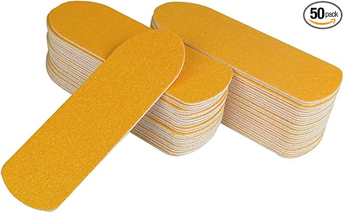 Tredoni 50pcs 80 Grit Replaceable Files for Callus Rasp - 5" Feet Dead/Hard Skin Corn Scrubbing Files (50 Rough Files - 80 Grit)