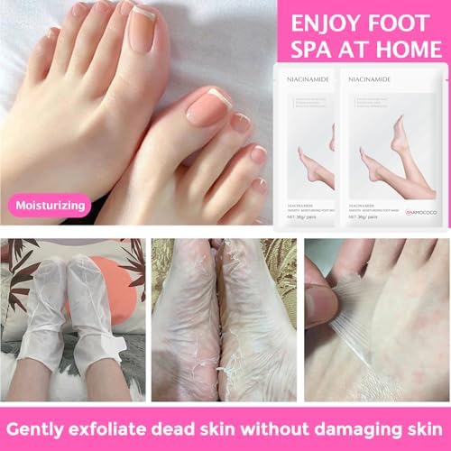 Foot Mask & Turmeric Oil, Deep Hydration Foot for Dry Cracked Skin, Nourishing Body Care with Vitamin E, SPA at Home - Image 4