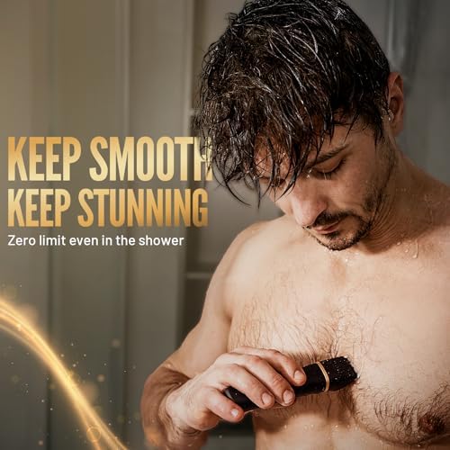 Risina Body Trimmer for Men, 2-in-1 Groin & Body Hair Trimmer, IPX7 Waterproof Electric Razor, Ball & Pubic Hair Trimmer for Private Areas, Ceramic Blade Body Shaver, Rechargeable Grooming Kit - Image 4