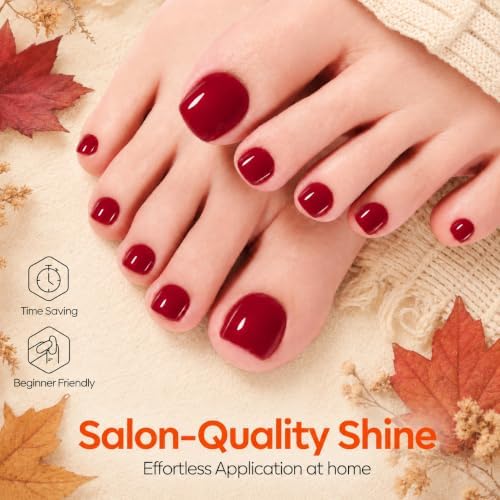 Modelones Nail Strengthener and Growth, Dark Red Nail Polish Nail Hardener - Image 4