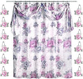 Zahari Home 13pc Michelle Bathroom Shower Curtain Sets Shower Curtain & 12 Shower Bathroom Hooks Modern Classic Luxury Contemporary Decor Floral Shower Curtain Stylish Bath Sets by ZahariHome