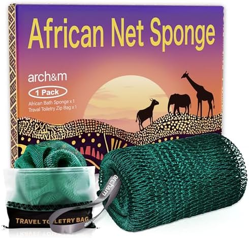ARCH&M African Net Sponge Authentic Exfoliating Shower & Bath Loofah by ARCHM