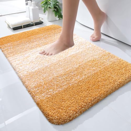 OLANLY Small Bathroom Rugs 24x16, Extra Soft Absorbent Microfiber Bath Rugs by OLANLY