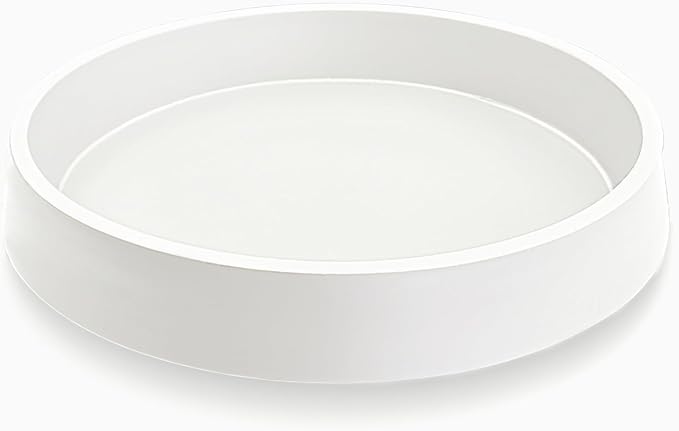Plant Saucer Tray for Ceramic Plastic Pots, 12 inch Plant Saucers for Indoors, Pot Saucers Trays, Bird Bath Bowls, Flower Planter Water Drip Trays for Pots Base (12", White)