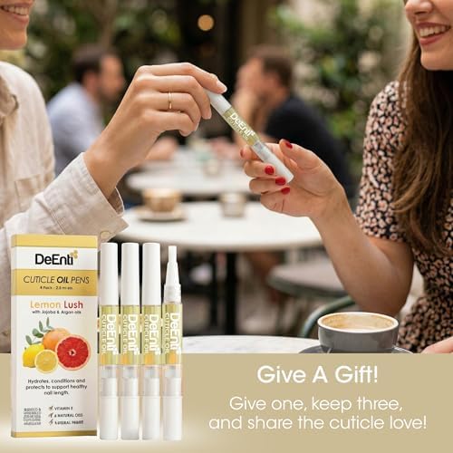 DeEnti Cuticle Oil Pens, Jojoba Nail Oil for Nails, 4 Pack Lemon Scented - Image 7