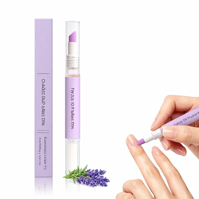 2-in-1 Cuticle Oil Pusher Pen, 2026 New Ceramic Cuticle Pusher & Oil Pen, Nail Care Tool for Dry Damaged Nails & Hangnails, Moisturizing Cuticle Remover Pen for Nail Strengthen and Shine (1pcs)