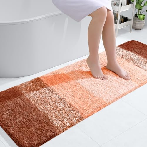 OLANLY Bathroom Runner Rug 59x20, Extra Soft Absorbent Microfiber Bath Rugs by OLANLY